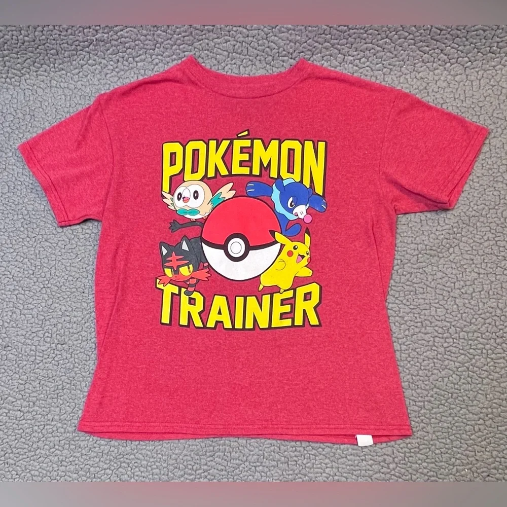 Pokémon Trainer Short Sleeve Little Boys T Shirt Size Small‎ Red And Yellow